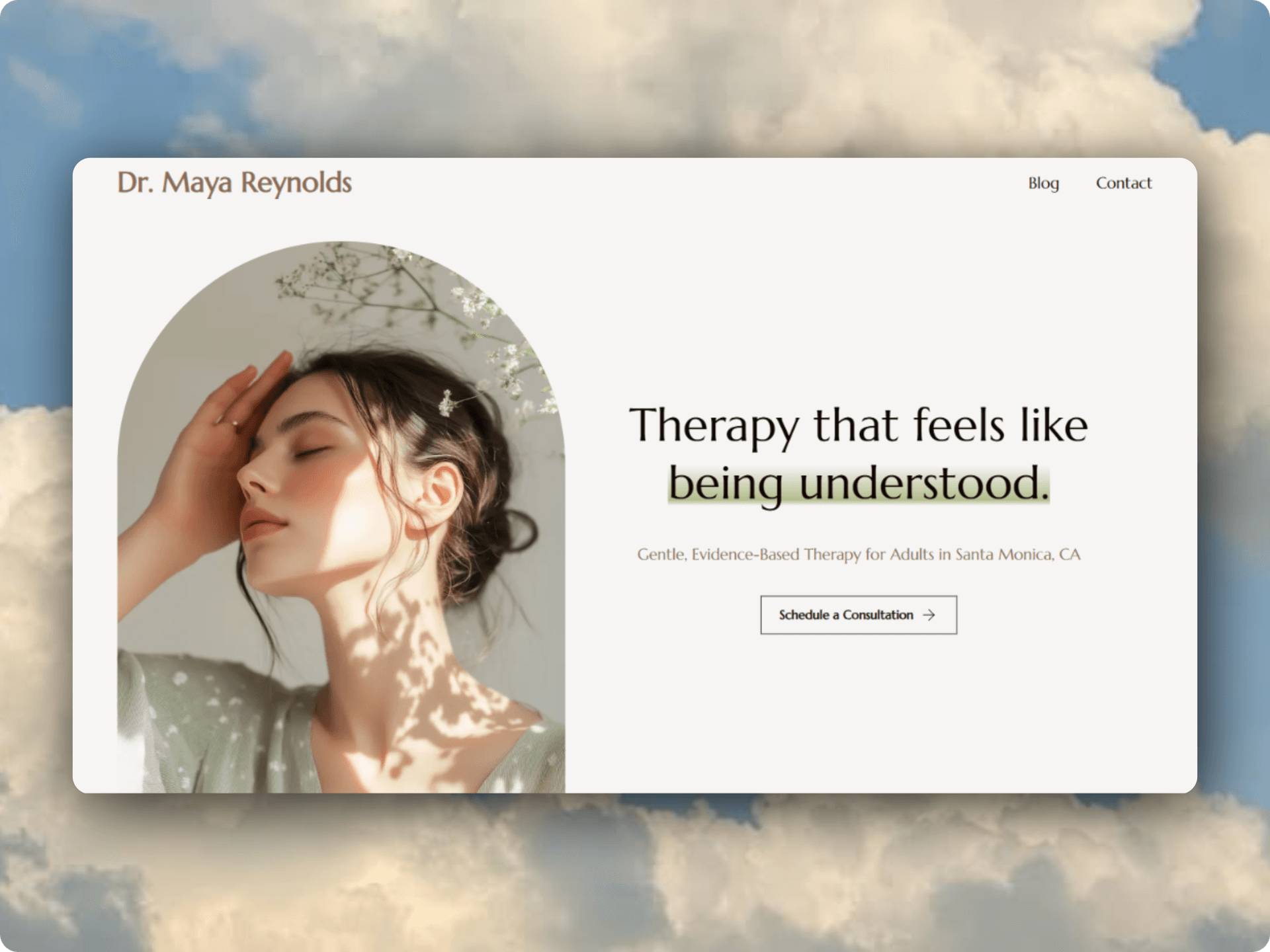 Dr. Maya Reynolds — Therapy landing page